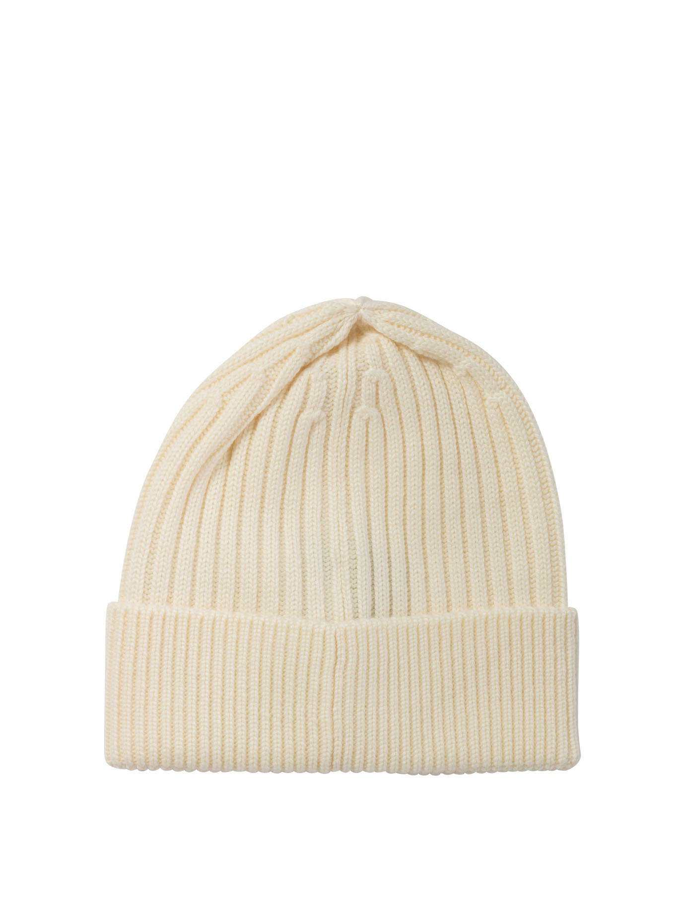 MONCLER GRENOBLE White Ribbed wool beanie